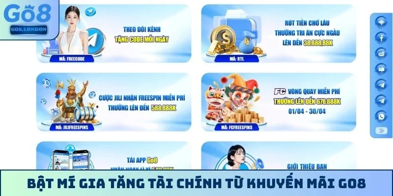 Bật mí gia tăng tài chính từ khuyến mãi GO8