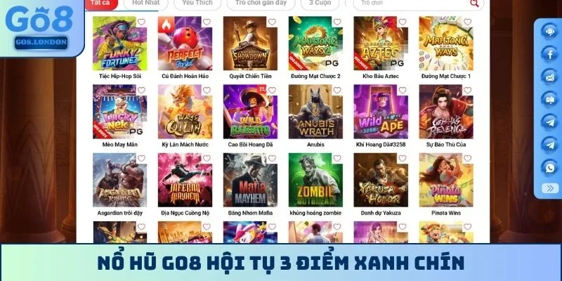 Nổ hũ GO8 hội tụ 3 điểm xanh chín