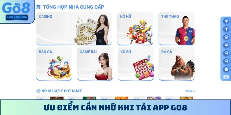 Ưu điểm cần nhớ khi tải app GO8